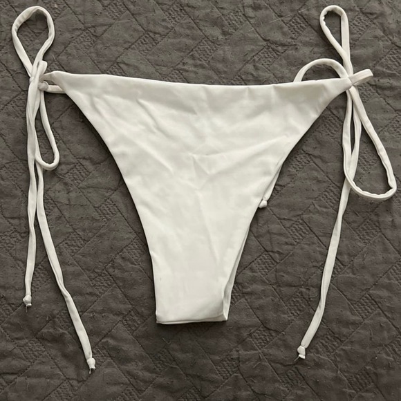 Oceanus x CINTA White Chakra Full Bikini M Hand Beaded Off-Shoulder Swimwear NWT - Picture 12 of 13